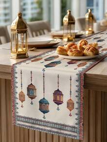 1 pezzo Tappeto da tavola con motivo a mezzaluna di Ramadan, Decorazione da tavola per Ramadan, Decorazione domestica islamica, 1 pezzo Tappeto da tavola, 4 pezzi Tovagliette, 1 pezzo Federa, 3 prodotti disponibili, Decorazioni per la casa per interni/esterni, Forniture per feste, Decorazione per la stanza. Adatto per la decorazione della cucina domestica di Ramadan e la decorazione della festa di Ramadan - Multicolore - Visualizzare 15
