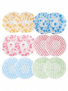 1pc Different Styles Of Shower Cap Sets, Colored Shower Caps Are Reusable, Waterproof, With Elastic Band Design, Adjustable To The Appropriate Size To Prevent Hair From Getting Wet During Showering. It Is Designed Specifically For Women And Is Suitable For Saunas, Bathtubs, Hair Products, And Hair Salons. It Is An Essential Accessory For Beauty Travel - Nhiều màu - Xem 6