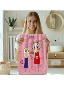 1/2 Pc Insect Couple Element Kitchen Towel, Elegant Gift For Wedding, Valentine's Day, Family Dinner, Personalized, Abundant Insect Pattern, Bathroom Towel - Multicolor - View 11