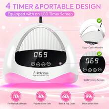 90 LED UV Nail Lamp, Suitable For Nail Polish And Gel Nail Polish, With 4 Timer Settings, HD Display, And Auto Sensor, Can Dry Nails - White - View 6