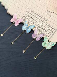 Dấu trang hình bướm bằng kim loại, dấu trang bằng đồng thau kiểu Trung Quốc cổ điển, dấu trang đọc sách cho học sinh, quà tặng tựu trường. - Nhiều màu - Xem 14