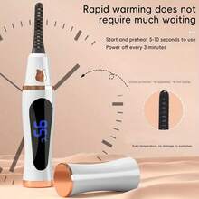 3-Temperature Adjustable Electric Heated Eyelash Curler, Fast Heating, Long-Lasting Curl, USB Rechargeable, Portable, 300mAh Battery, Perfect Gift For Women, Girls, Mothers, Wives, Girlfriends, Suitable For Holidays, Valentine's Day, Birthdays, Carnivals, Anniversaries