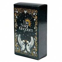 Healing Sun Kingdom Tarot Cards, Artistically Designed With Sun, Swan And Nature Elements, Suitable As Divination Gift For Birthday, Wedding, Festivals And Parties - Black - View 7