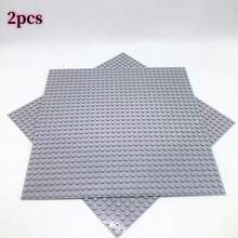Placa base clásica con clavos elevados de 32 x 32, de 25,5 x 25,5 cm, accesorio básico creativo, compatible con varias marcas de bloques de construcción pequeños, puede construir paredes, edificios, calles, pisos y talla grande, base de bloques de construcción multiusos - Base de bloque de construcción 32*32 - Ver 15