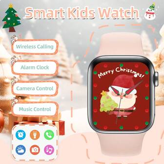 Reloj inteligente para niños, adecuado para niños y niñas, pantalla de 1.83 pulgadas, pantalla de alta definición que no daña los ojos, compatible con cuentos de hadas por Bluetooth, podómetro, calculadora, modo deportivo, correa de varios colores, el reloj talla grande popular entre los niños.