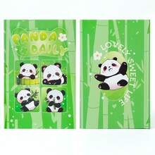 Cute Panda-Themed Notebook - Hollow Center Memo Pad, Portable Diary For Journaling, Notes, Sticker Collection; Perfect Reward System, Gift For Students, Teens & Adults - Multicolor - View 11