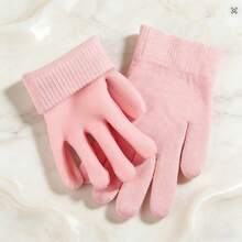 1双保湿凝胶手套，手足护理礼品，男女通用硅胶保湿手套 - 彩色 - 查看 9