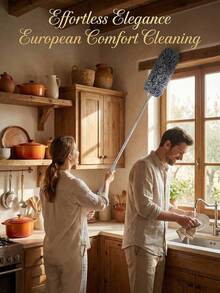 Multipurpose Extendable Duster With Bendable Duster Head - Reusable And Washable, Suitable For Cleaning High Ceilings, Furniture And Cars - Grey - View 5