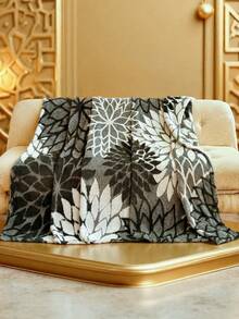 1 pieza Manta de felpa de estilo bohemio jacquard gruesa de piel sintética, suave y cálida, de doble uso como ropa de cama o chal, adecuada para sala de estar, dormitorio, dormitorio, oficina, automóvil, viaje, picnic, fiesta, todas las estaciones