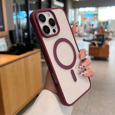 Transparent Magnetic Phone Case, Compatible With IPhone 17 Pro Max, 16, 15, 14, 13, 12, 11 Pro Plus Max, Mini 7, 8, SE, 16e, 7P, X, XR, Xs Max, Shock-Proof Protective Cover, Compatible With Samsung S25 Ultra, S24 Ultra, S23 FE, S22+