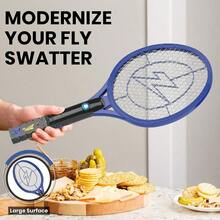 ZAP IT! Bug Zapper Rechargeable Bug Zapper Racket 4 000 Volt USB Charging Cable 2 Pack - Azul - Ver 4