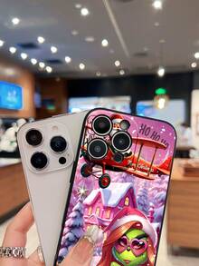 Funda para teléfono "Aventura en Avión de Papá Noel". Compatible con fundas ,  17,  16 Pro Max,  15 Pro Max,  13 y  12. Fabricada en TPU, ofrece protección contra golpes y caídas. Un regalo ideal para familiares, amigos, seres queridos, novios/novias y para Navidad. - Negro - Ver 4