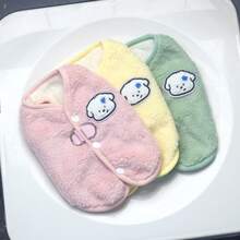 宠物秋冬季抓绒背心外套，保暖衣物，适合小型犬猫穿着，小型犬服装和小型猫服装。 - 彩色 - 查看 1