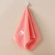 A solid color cartoon embroidered towel, a soft household face towel - Neblina azul - Ver 2