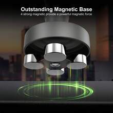 360° Rotatable Magnetic Phone Holder For Gym, Strong Magnetic Base Suitable For Iron Surfaces, Fits All Phone Models, Adjustable Phone Stand, Modern Sturdy Structure, High-Strength Aluminum Alloy Magnetic Phone Holder For Fitness, High-Quality Iron Surface Accessory, Suitable For Gym & Sports Compatible With IPhone, Android Phone, Gift For Birthday, Family, Friends Gifts Birthday Phone Accessories Strong Load-Bearing - Black - View 5