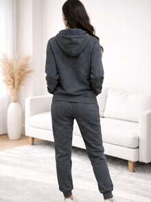 Nes Sport Ladies Set With New York Design - 深灰色 - 查看 2