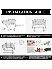 1件装，牛奶线编织，弹性扶手，防污耐磨，适用于俱乐部椅、沙发、浴缸椅、弹性扶手椅、客厅沙发等，家具保护套 - 白色 - 查看 4