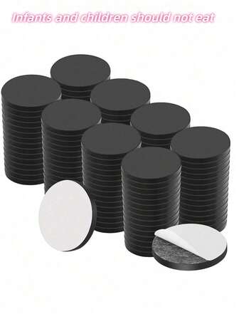 100/50/20/10/5pcs Round Magnetic Sticker Set For Fridge Magnet Diy, Adhesive Rubber Magnet Dot, Magnetic Disk With Strong Self-Adhesiv