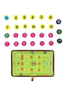 27pcs Orderly Magnetic Tactic Board Set, ABS Player Magnets, Suitable For Football, Basketball, Baseball And Ice Hockey Coaches, Durable And Multifunctional Sports Training Accessories