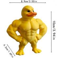 1 Muscle Duck Statue - A Posture And Action Doll Showcasing Strength, With A Muscular Body And Expressive Eyes, A Yellow Cartoon Collectible Toy - Multicolor - View 6