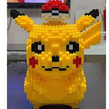 5210pcs Pokémon Anime Pikachu Rhinestone Micro Building Blocks Game Model Mini Brick Figurine Stress Relief Gift - Multicolor - View 3