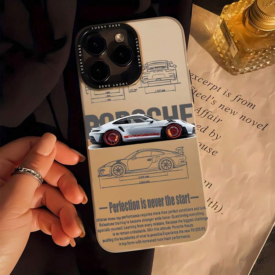 Diseño del 911 GT3 RS. Compatible con varios modelos de , 11, 16, 15, 14 y 13; Características e impermeabilidad, resistencia a golpes y desprotectores de resistencia lente. cualquier ocasión, como aventuras de otoño, San Valentín, Navidad o cumpleaños. - luna blanca - Ver 1