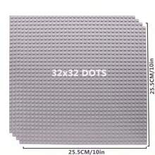 Placa base clásica con clavos elevados de 32 x 32, de 25,5 x 25,5 cm, accesorio básico creativo, compatible con varias marcas de bloques de construcción pequeños, puede construir paredes, edificios, calles, pisos y talla grande, base de bloques de construcción multiusos - Base de bloque de construcción 32*32 - Ver 18
