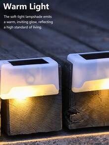 8pcs Solar Powered Step Light Kit, Deck Lights, Fence Lights, Decorative Lighting, No Charging Required, Auto On/Off Motion Sensor, Suitable For Garden, Front Yard, Back Yard, Fence, Wall, Stairs - Multicolor - View 1