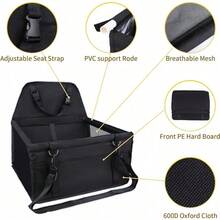 Dog Car Seat, Travel Pe-Style Dog Booster Seat, Breathable Dog Car Seat, With Adjustable Seat Belt Design, Travel Dog Car Seat Specially For Small Dt Cageogs - Hồng - Xem 4
