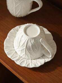 European Style Embossed Coffee Cup & Saucer Set, High-End Latte Cup, Retro Palace Style Mug, Tea Cup, Breakfast Cup. Ramadan Gift.