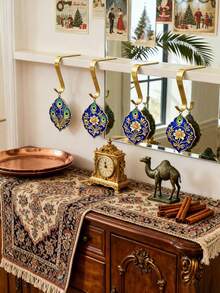 Decorative Gold Metal Hooks | For Fireplace Mantel & Tabletop, Perfect For Hanging Marigolds, Streamers And Banners For Valentine's Day Garden