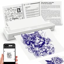 MAIBAFANG The M8 Portable Tattoo Stencil Printer Is A Specialized Tattoo Printer That Comes With 6 Sheets Of Tattoo Transfer Paper And 6 Sheets Of A4 Thermal Paper. It Is Suitable For Both Tattoo Artists And Beginners And Is Compatible With Mobile Phones, Tablets, And PCs. Ideal For Home Use. - 白色 - 查看 8