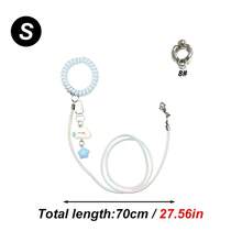 Conjunto de 1 guia de voo super elástica para papagaio com pulseira e pingente de desenho animado fofo, adequada para calopsitas, cacatuas, periquitos e outras aves de exterior, corda retrátil para caminhada de pássaros, sem argola para os pés, adequada para treinamento e soltura de pássaros em todas as estações do ano. - Multicolorido - Ver 24