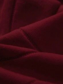 GRDR Suéter de punto de manga corta de unicolor para hombres, de moda para el verano - Burdeos - Ver 4
