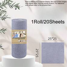 1 cuộn/20 khăn lau vệ sinh siêu thấm hút bằng sợi microfiber, kích thước 25*25cm, khả năng thấm hút nước cao, bền và có thể giặt, thích hợp cho việc rửa chén bát, lau mặt bàn và sàn nhà - Khăn lau đa năng gia dụng, thiết kế vuông hiện đại, đồ dùng vệ sinh chủ đề không gian, khăn lau chén bát, khăn lau mặt bàn, thiết kế tiết kiệm không gian, chất liệu thấm hút cao. - Nhiều màu - Xem 13