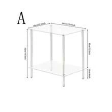1pc Acrylic Modern Style Beverage Table, Suitable For Small Spaces, 10-Inch Square, Transparent Side Table/Coffee Table, Applicable For Living Room, Next To Sofa, Easy To Assemble - Transparent - View 6