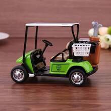 1:36 Scale Alloy Golf Cart Toy Model - Pull Back Operation, Durable Plastic, Mixed Colors, Realistic Golf Club And Bag Design, Ideal For Birthday And Golf Gifts - Multicolor - View 7