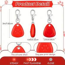 1pc Night Safety Pet Pendant, Glow-In-The-Dark LED Light, Suitable For Cats & Dogs, Teddy Dog Shape, Fit For Active Small Pets, Luminous Pet Supplies