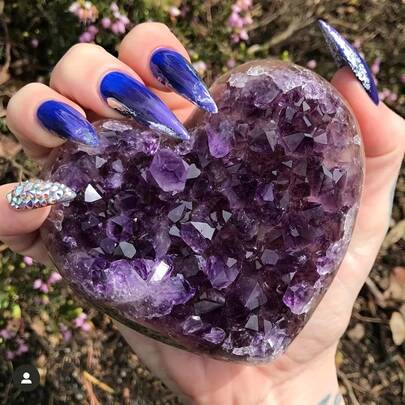 Naturalny ametyst, serce z ametystu, serce z ametystu, kryształ voodoo dla energii, kryształowa dekoracja do biura i domu, polecany dla rodziny i przyjaciół, prezent świąteczny, prezent na walentynki, prezent noworoczny, najlepszy prezent dla dziewczyny
