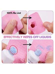 1000pcs/400pcs/200pcs Gel Nail Polish Remover Wipes, Nail Cleaning Pads, Makeup Tools Wholesale, Nail Art Supplies, Nail Tools, Suitable For Nail Extensions - Multicolor - View 2