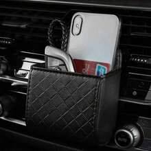 Bolsa de almacenamiento universal para rejilla de ventilación de coche, apta para todos los vehículos, puede almacenar teléfonos, tarjetas, entradas y artículos pequeños - A - Ver 7