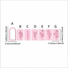 1/7Pcs Bohemian Spring Leaf Flower-Shaped Clay Cutter Set Handcrafted Jewelry Clay Molding Tools Essential For DIY Clay Creative Designs - Pink - View 5