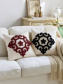 1pc/2pcs Ramadan Decorative Pillow Cover, Decorative Cushion Cover, Sofa Decorative Pillow, Room Decor, Personalized Living Room - Burgundy - View 7