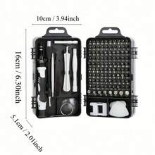 116-In-1 Precision Screwdriver Set, Mini Professional Magnetic Repair Tool Kit, Suitable For Smartphones, Computers, Watches, Laptops, MacBooks, Game Consoles, Electronics, Toys, PC Maintenance, Perfect Christmas Gift - Black - View 2