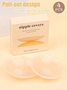 2/4片装硅胶透气隐形乳贴，专为婚纱、无肩带礼服、隐形内衣、连衣裙、连体裤、女士休闲装、紧身衣、旅行度假设计 - 彩色 - 查看 8