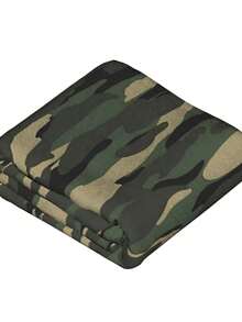 1pcs Soft Personalised Camouflage Merch Color Flannel Thick Blanket, Suitable For Sofa, Bed, Living Room, Travel, Office, Shawl, Nap Blanket, Air Conditioning Blanket, Bed Sheet, Camping, Ideal Gift, Daily Gift - Black - View 6