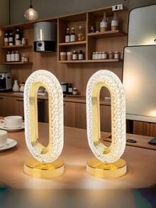 1pc Dimmable Rechargeable 3 Color Temperature Room Decor Night Light, Suitable For Bedroom, Living Room, Office, Great Gift - Charging-three Color Temperatures - View 2