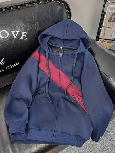 Powerful Deconstruction Hooded Jacket -  Fall/Winter Brand Design Sweatshirt, Loose High Street Cardigan, Boyfriend-Style Coat, Crewneck Shirt