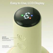 FollowBreak 1pc Rechargeable Electric Heating Massage Device, 3 Stable Modes, 9 Intensity Levels, LCD Display, Portable Handheld Massager, Suitable For Home Use - Multicolor - View 4