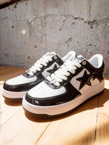 A BATHING APE Leather Classic Comfortable Low-Top Fashion Sneakers, Unisex